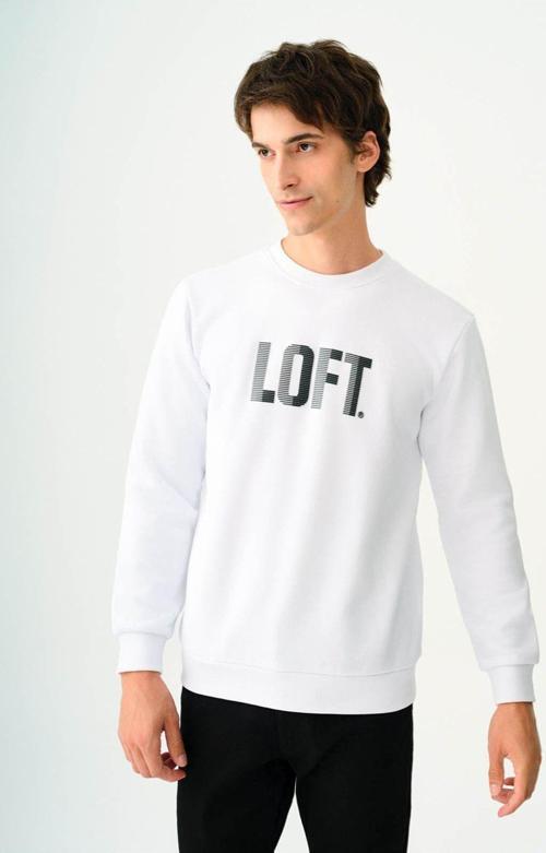 Erkek Sweatshirt Beyaz Lf2037363