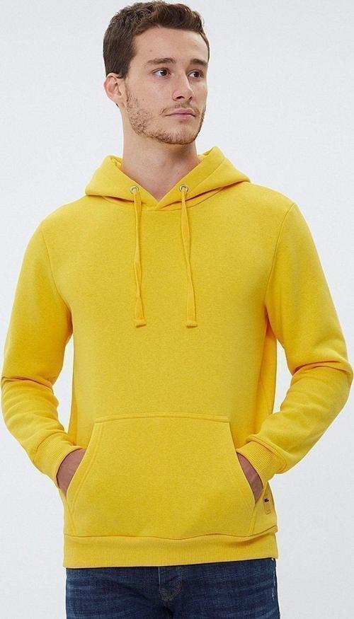 Erkek Kapüşonlu Sarı Sweatshirt Lf 2023028