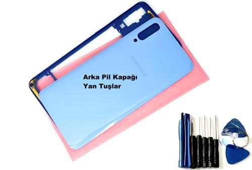 Samsung Galaxy A70 A705 ORJ kasa Arka Pil Kapağı Mavi