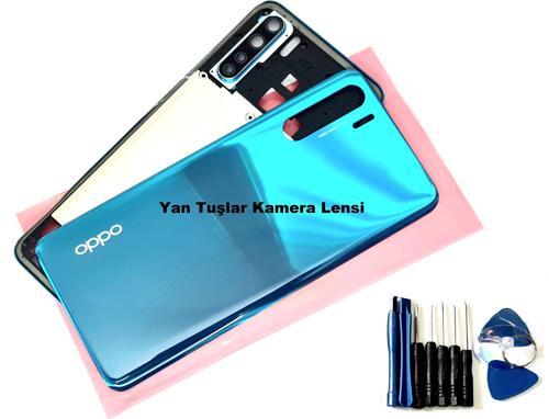 Oppo A91 ORJ kasa Arka Pil Batarya Kapağı MAVİ