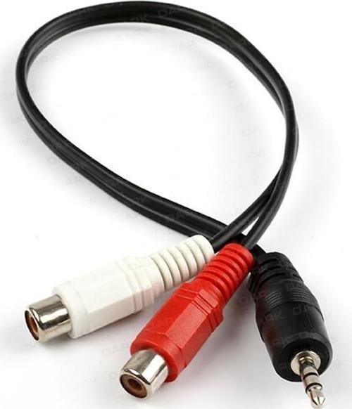 3.5mm Stereo Erkek - 2 x RCA Dişi (Analog Ses) Dönüştürücü Kablo