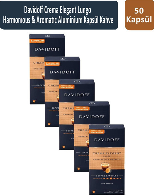 Davidoff Crema Elegant Lungo Harmonıous & Aromatıc Kapsül Kahve x 5 Adet