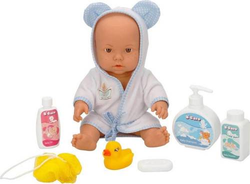 Bebelou Banyo Zamanı Bebek Seti 35 Cm 3+ Yaş Mavi