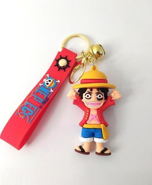 Anahtarlık Anime One Piece Monkey D.Luffy Silikon Anahtarlık Çanta Süsü Oyuncak Aksesuar Araba Süsü