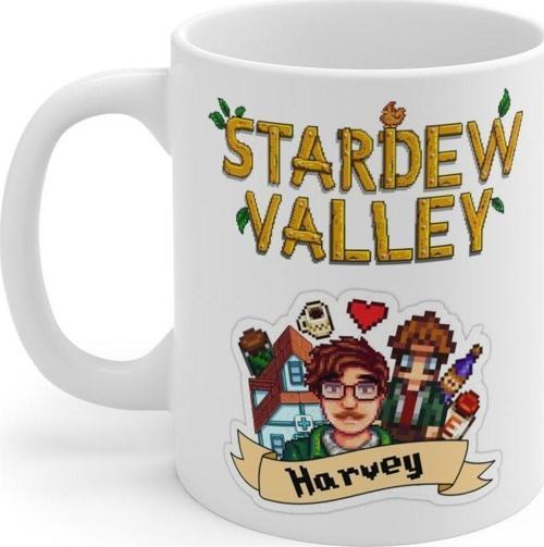 Stardew Valley Temalı A Kalite Beyaz Kupa Bardak Porselen