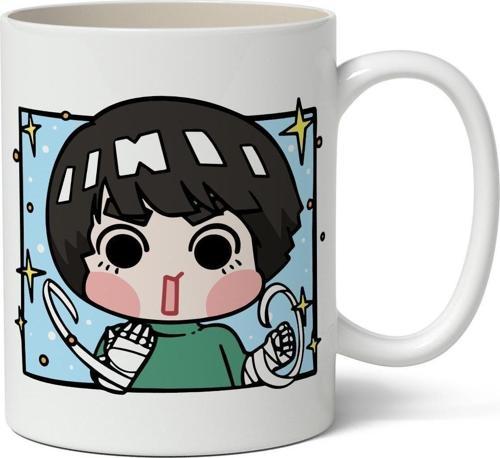 Naruto Rock Lee Avatar Baskılı Anime Beyaz Kupa Bardak