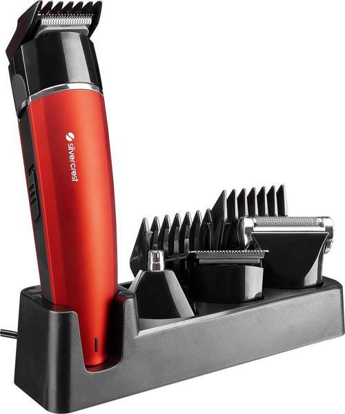 SC-200U Kırmızı 7si bir Arada  Bakım Seti Süper Hızlı Şarjlı Saç&Sakal Tıraş Makinası