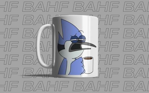 Mug - Sürekli Dizi Mordecai Rigby Regular Show Seramik Kupa Bardak