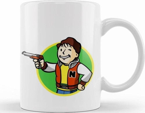 Fallout Fan Boy Temalı Beyaz Kupa Bardak Porselen