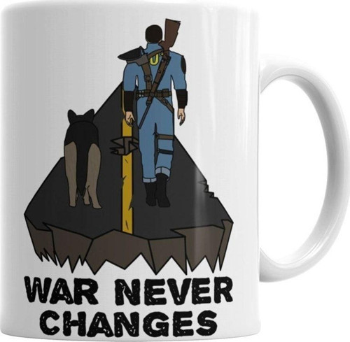 Fallout War Never Changes Temalı Beyaz Kupa Bardak Porselen