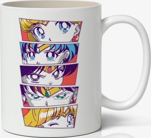 Sailor Moon Ay Savaşcısı Anime Temalı Beyaz Kupa Bardak A Kalite