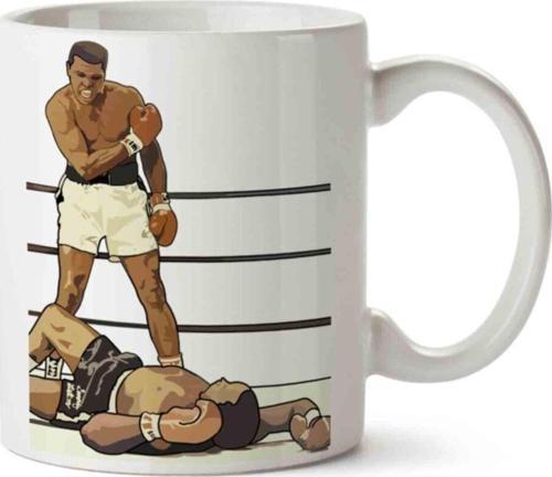 Muhammed Ali Boksör Temalı Beyaz Kupa Bardak Sevgiliye Arkadaşa Hediye