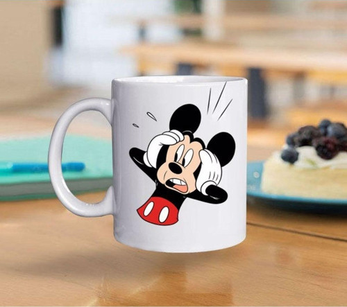 Eğlenceli Ve Yaramaz Mickey Mouse Baskılı Kupa Bardak