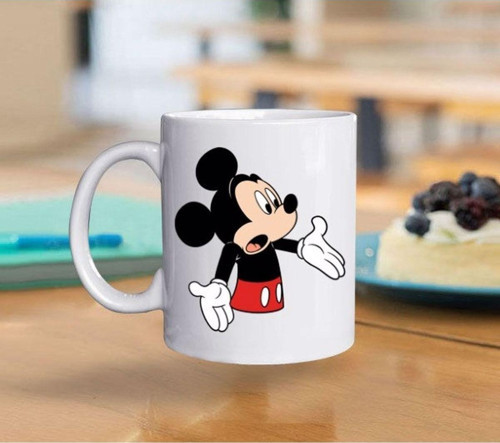 Eğlenceli Ve Yaramaz Mickey Mouse Baskılı Kupa Bardak