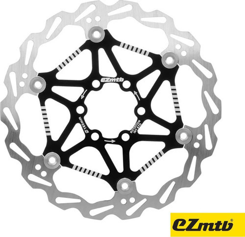EzMTB 160 mm Bisiklet Disk Fren Rotoru 160mm 6 Vida MTB Performans Rotor Siyah