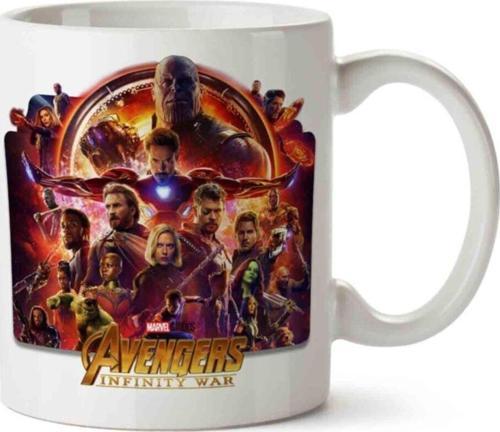 Marvel Avengers Infinity Wars Temalı Beyaz Kupa Bardak Sevgiliye Arkadaşa Hediye