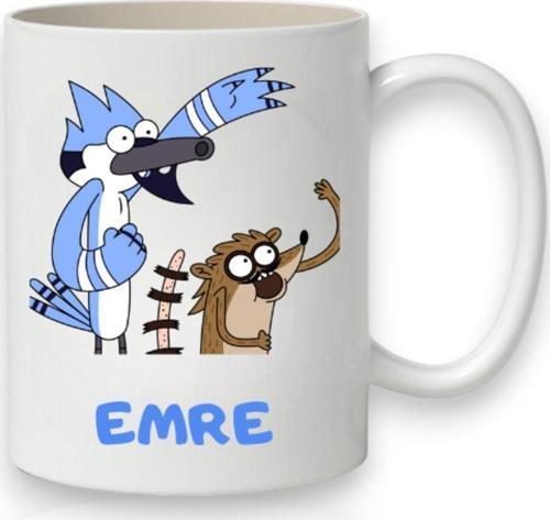 Kişiye Özel İsim Yazılabilir Regular Show Sürekli Dizi Kupa Bardak Hediye