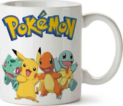 Pokemon Pikachu Bulbasaur Charmender Squirtle Baskılı Kupa Bardak