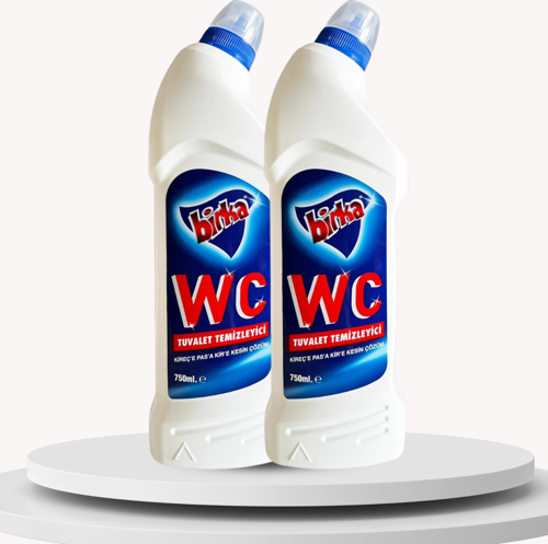 WC Tuvalet ve Pisuvar Temizleyici 2 Adet x 750 ml - Güçlü Pas ve Kireç Çözücü, Tuvalet Hijyeninde Üstün Performans