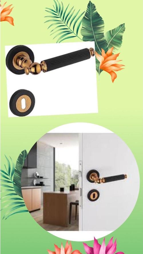 Hendles Zümrüt Mat Siyah Gold Oda Kapı Kolu İç Kapı Kolu 1 Takım