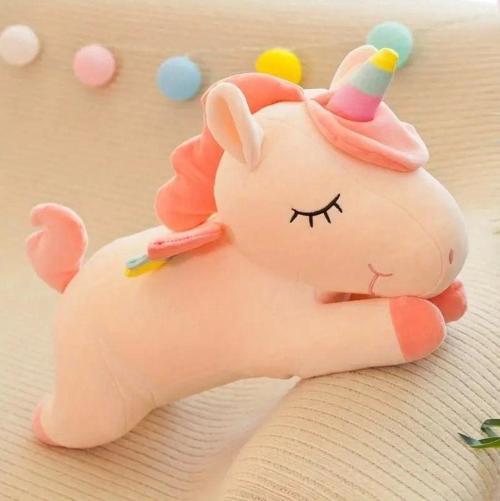 25 CM PEMBE UNİCORN TEK BOYNUZLU AT PELUŞ SQUİSHMALLOWS DOĞUM GÜNÜ HEDİYELİK OYUNCAK