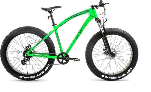 Savage FT1 Altus 8 Vites MD Fren 26 Jant Fat Bike Bisikleti Neon Yeşil Gri 46 Kadro