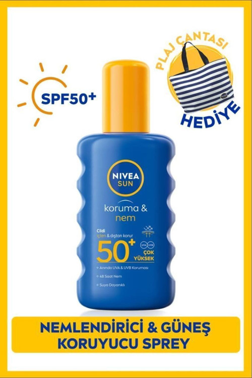 Güneş Koruma&nem Nemlendirici Sprey Gkf 50 200 ml Plaj Çantası