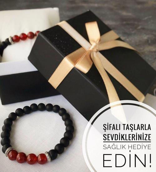Şifalı Akik Ve Oniks Taşlı Bileklik, Sevgiliye Hediye, Erkeğe Hediye, Doğum Günü