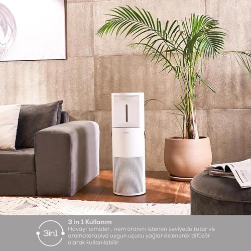 Oksijen Plus 3 in 1 Hava Temizleyici, Nemlendirici ve Aromaterapi