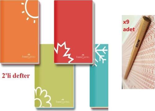 Karton Kapak Dik Seasonss 2'Li Defter & 9'Lu Natural Ösym Sınav Kalemi