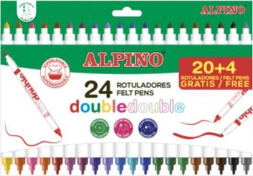Double Çift Taraflı Keçeli Kalem 20+4