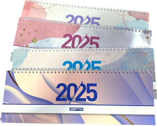2025 Haftalık Masa Takvimi 16x33 Cm - Karma Renk 1 Adet