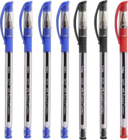 Faber-Castell 1425 Mavi-Siyah-Kırmızı Tükenmez Kalem 7'Li Set