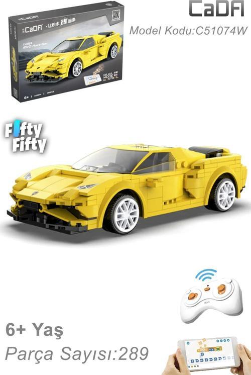 Cada EVO Yarış Arabası Uzaktan Kumandalı -C51074W (289 Parça) Oyuncak Yapım Seti