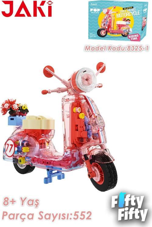Jaki Maker Pop Süper Havalı Motosiklet -JK8325-1 (552 Parça) Oyuncak Yapım Seti
