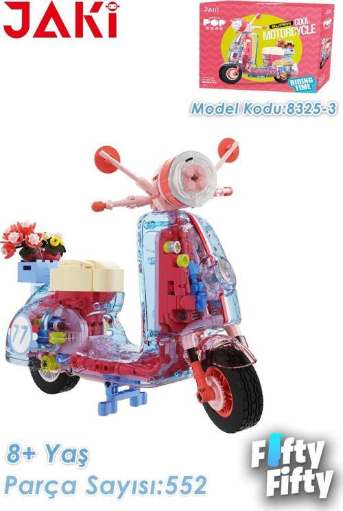 Jaki Maker Pop Süper Havalı Motosiklet -JK8325-3 (552 Parça) Oyuncak Yapım Seti