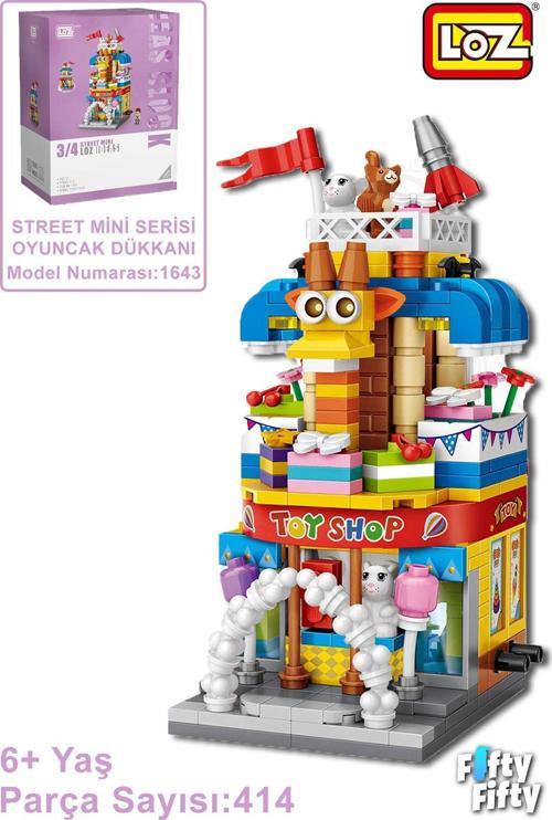 LOZ Street Mini Serisi Oyuncak Dükkanı -LZ1643 (414 Parça) Oyuncak Yapım Seti