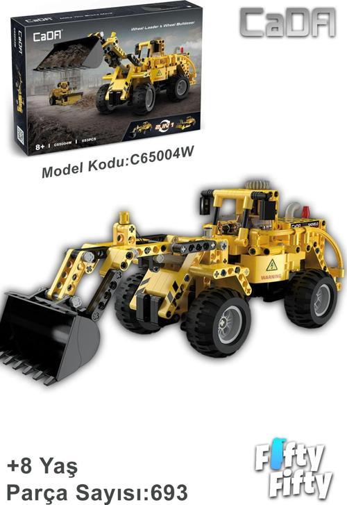 Cada Inşaat Iş Makinesı Serisi Buldozer -C65004W (693 Parça) Oyuncak Yapım Seti