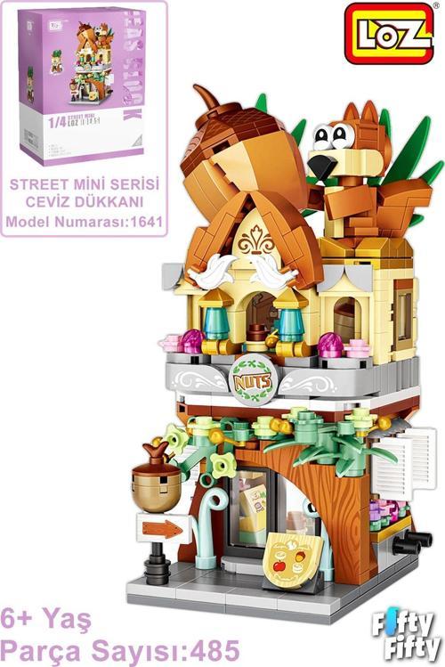 LOZ Street Mini Serisi Ceviz Dükkanı -LZ1641 (485 Parça) Oyuncak Yapım Seti