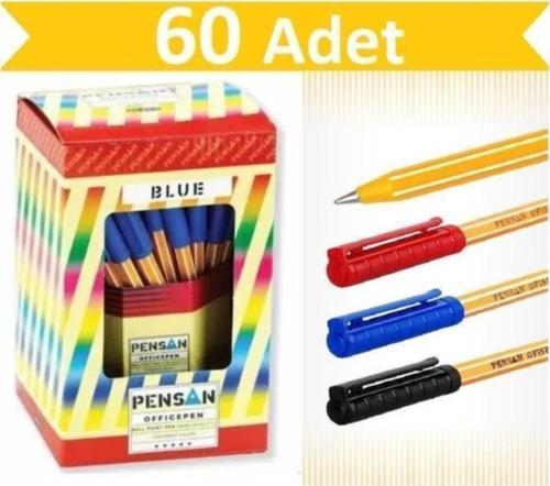 Mavi Tükenmez Kalem Ofispen 1010 Çizgili 60 Adet Büro Kalemi 60 Adet