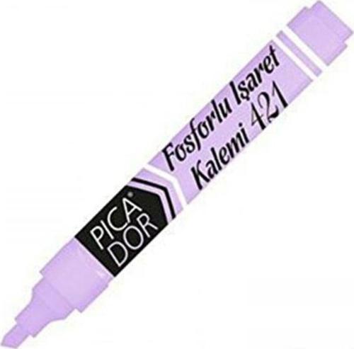Picatack Fosforlu Kalem Pastel Mor (10 Lu Paket)