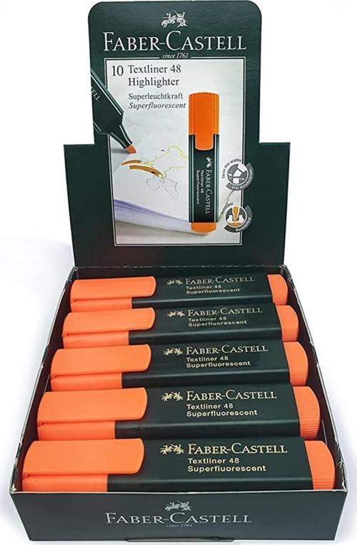 Faber-Castell Fosforlu Kalem - Turuncu 10 Adet