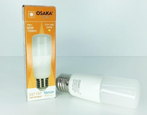 Osaka Pil Led Buji Ampul 9W E27 3000K Gunışığı Işık