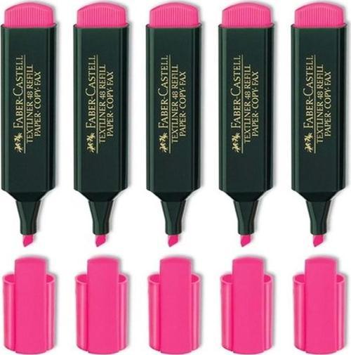 Faber-Castell Fosforlu Kalem 1548 Pembe 5 Adet
