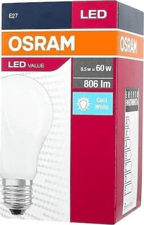 Led Value Ampul Beyaz Işık 8.5 W 60Watt