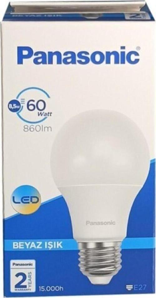 Led Lamba 8.5W - 60W E27 Beyaz Işık 6500K