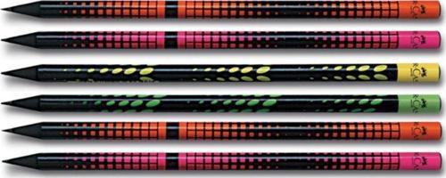 Faber-Castell Ağ Ve Iz Desenli Yuvarlak Kurşun Kalem Siyah Ahşap 6 Lı Paket (5242115813)