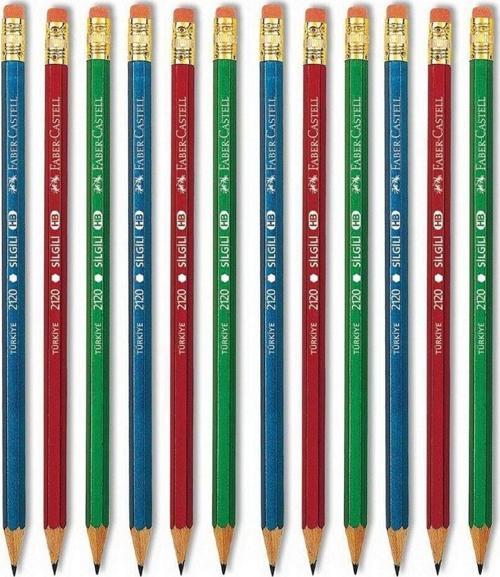 Faber-Castell 2120 Silgili Kurşun Kalem 12Li Paket