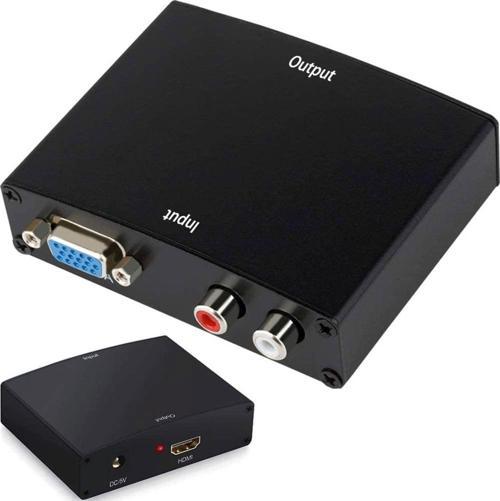 Vga Hdmi Dönüştürücü Vga R L Audio To Hdmı Çevirici Vga In Hdmi Out Adaptör Destekli Aktif
