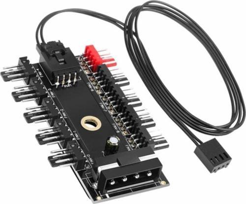 10 Port Fan Çoklayıcı Splitter - 3 Pin 4 Pin Pwm Fan Kontrol Cihazı - Fan Denetleyici - Sata Girişli